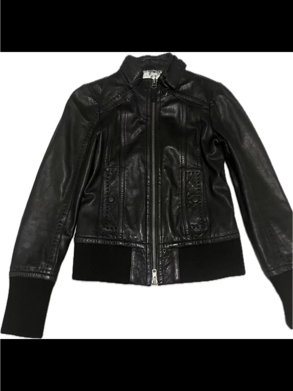 Mackage for Aritzia black leather jacket size XS
